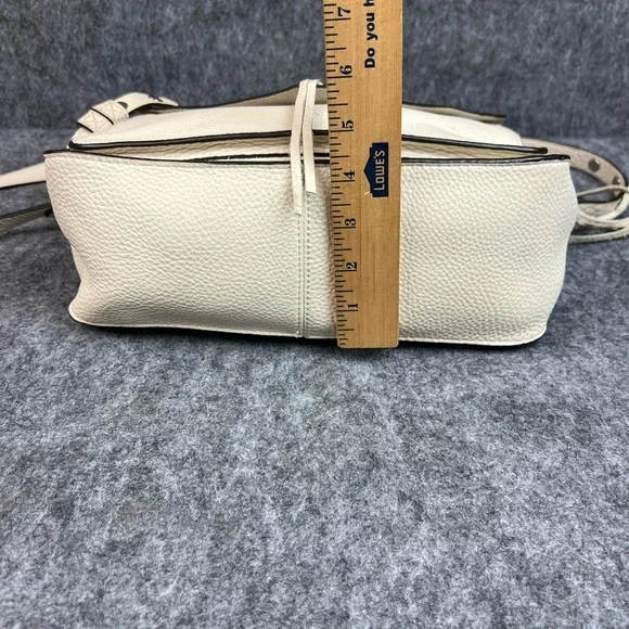 Rebecca Minkoff Cream Crossbody Bag with Silver Details - Picture 9 of 13